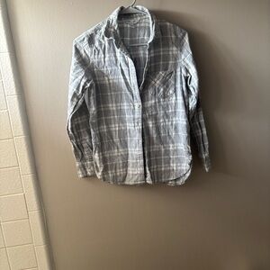 Old Navy Classic Gray Plaid Shirt